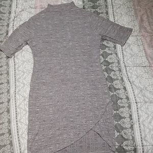 Grey turtle neck dress